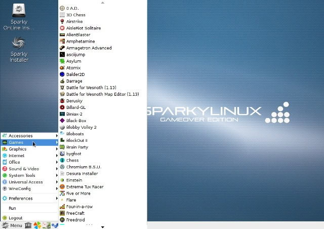 SparkyLinux – GameOver Edition
