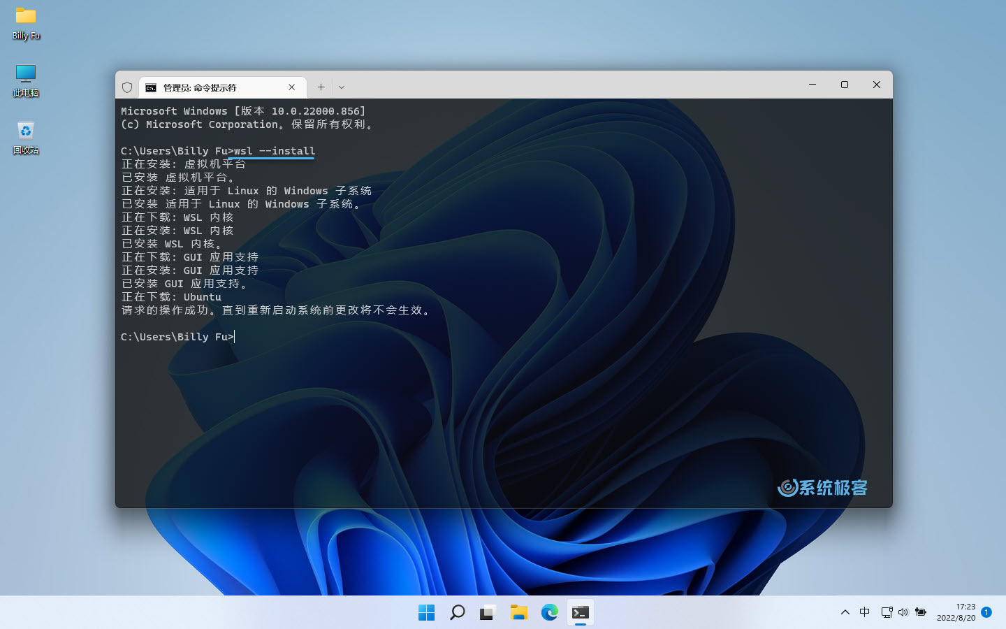 Windows 11 安装 WSL 2