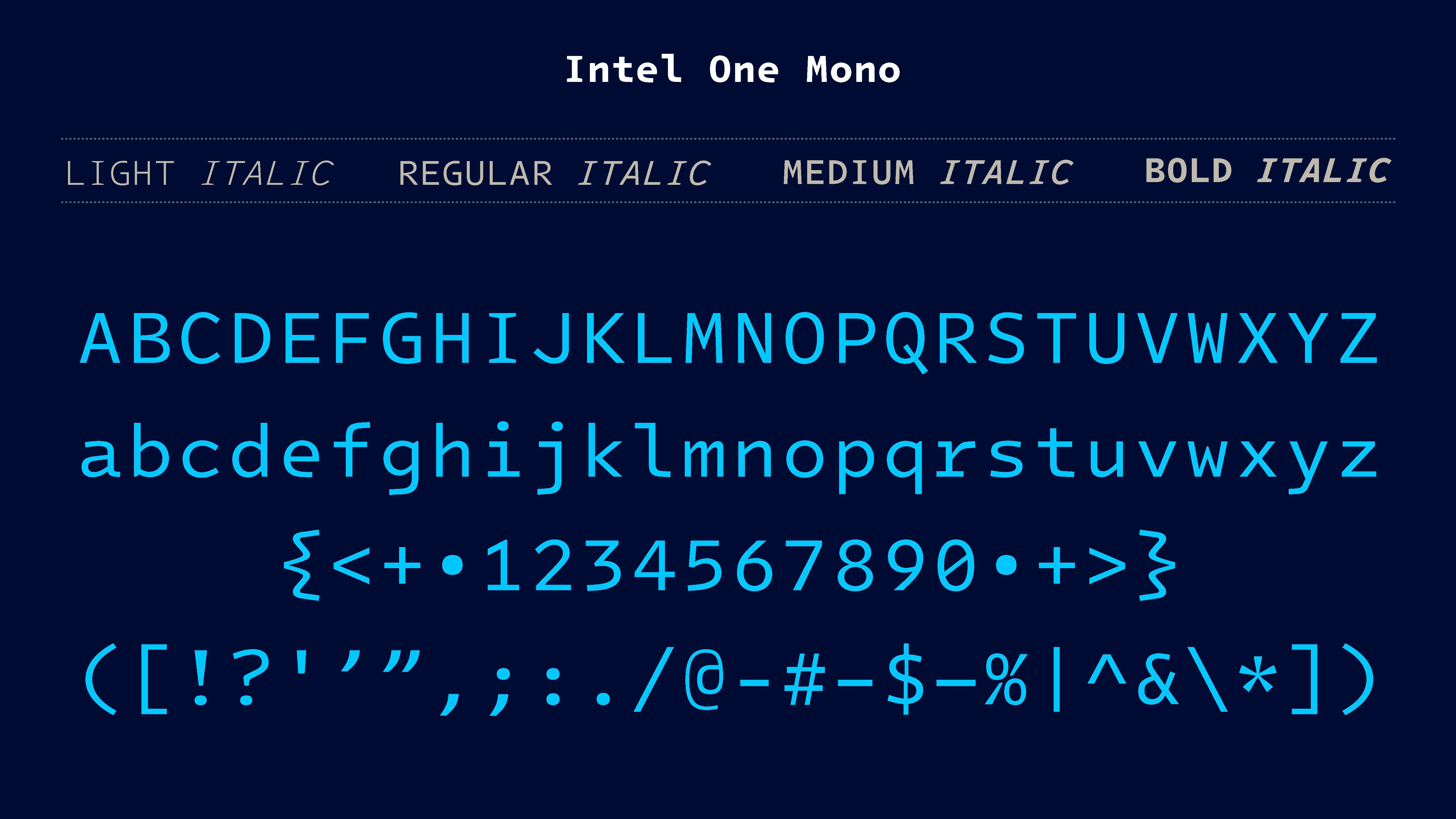 Intel One Mono 预览