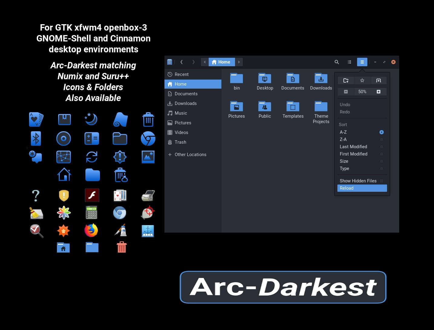 Arc darkest：精致风格主题