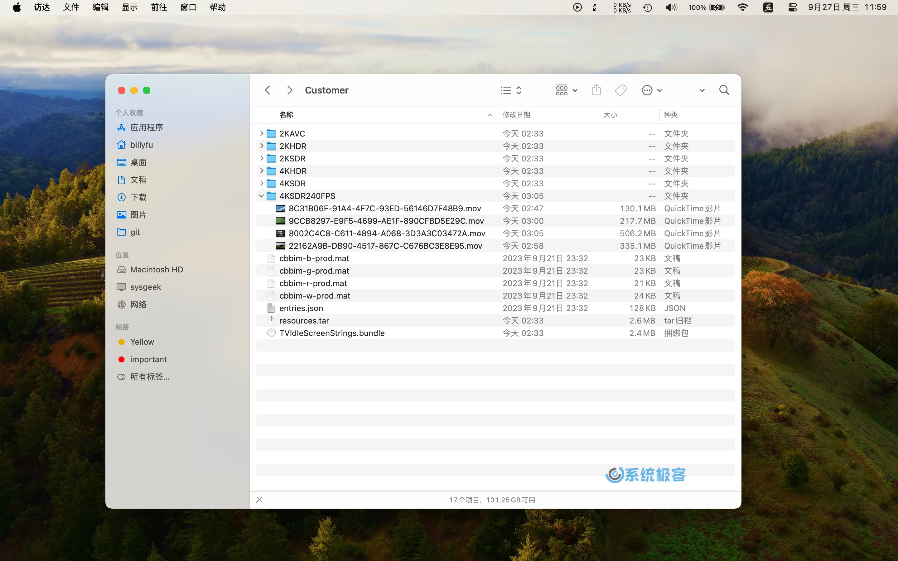 macOS Sonoma 视频屏保存储路径