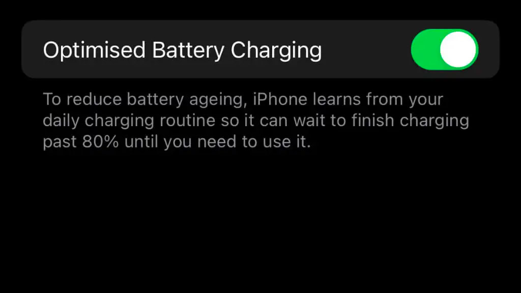 在 iPhone 中开启优化电池充电