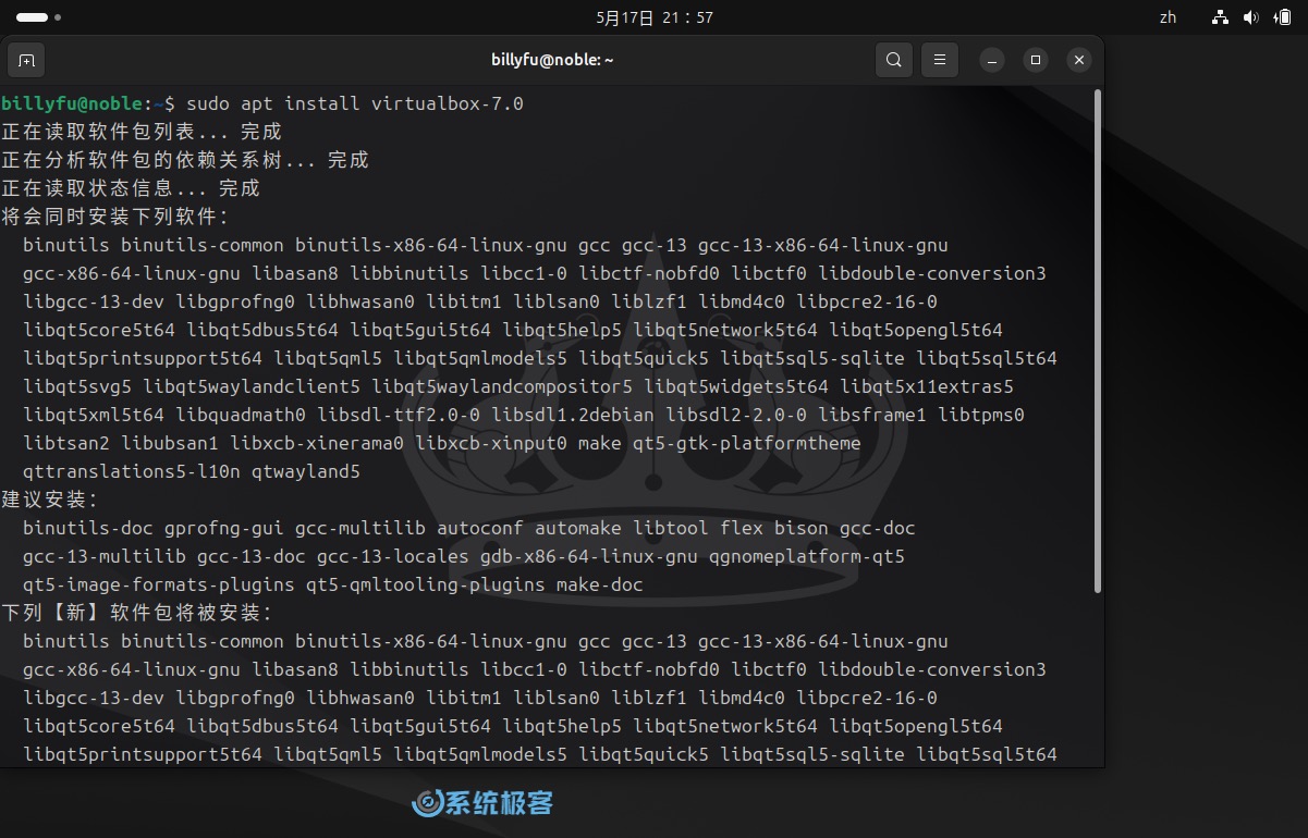 在 Ubuntu 24.04 LTS 上安装 VirtualBox