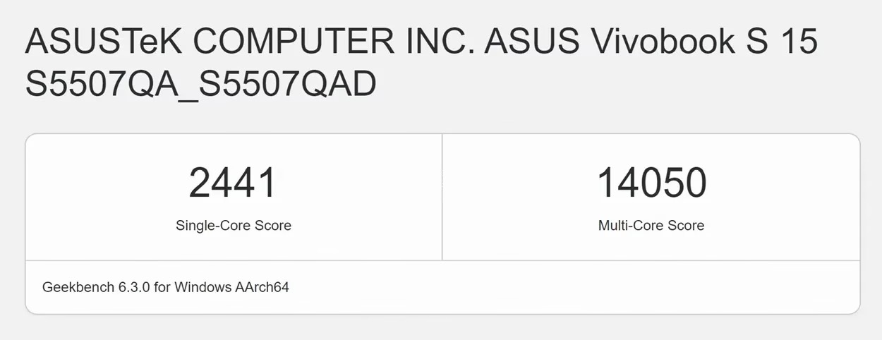 Snapdragon X Elite：Geekbench 6 CPU 测试