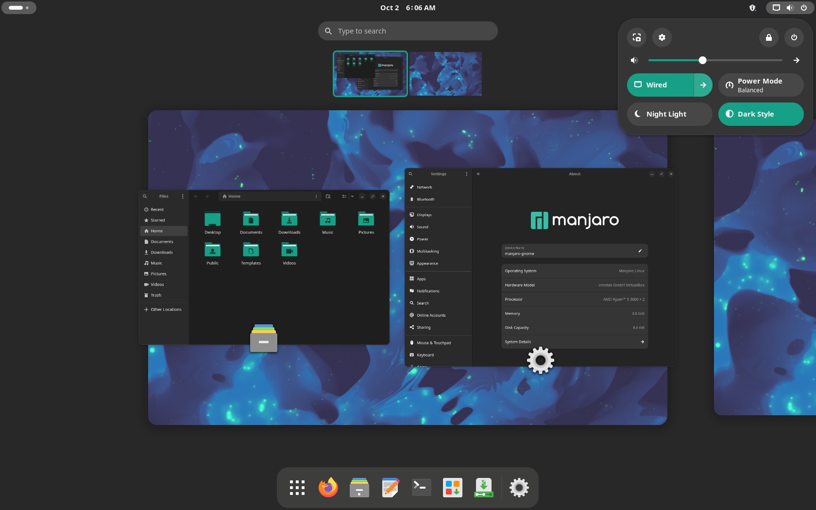 Manjaro Linux 24.1：GNOME 版本