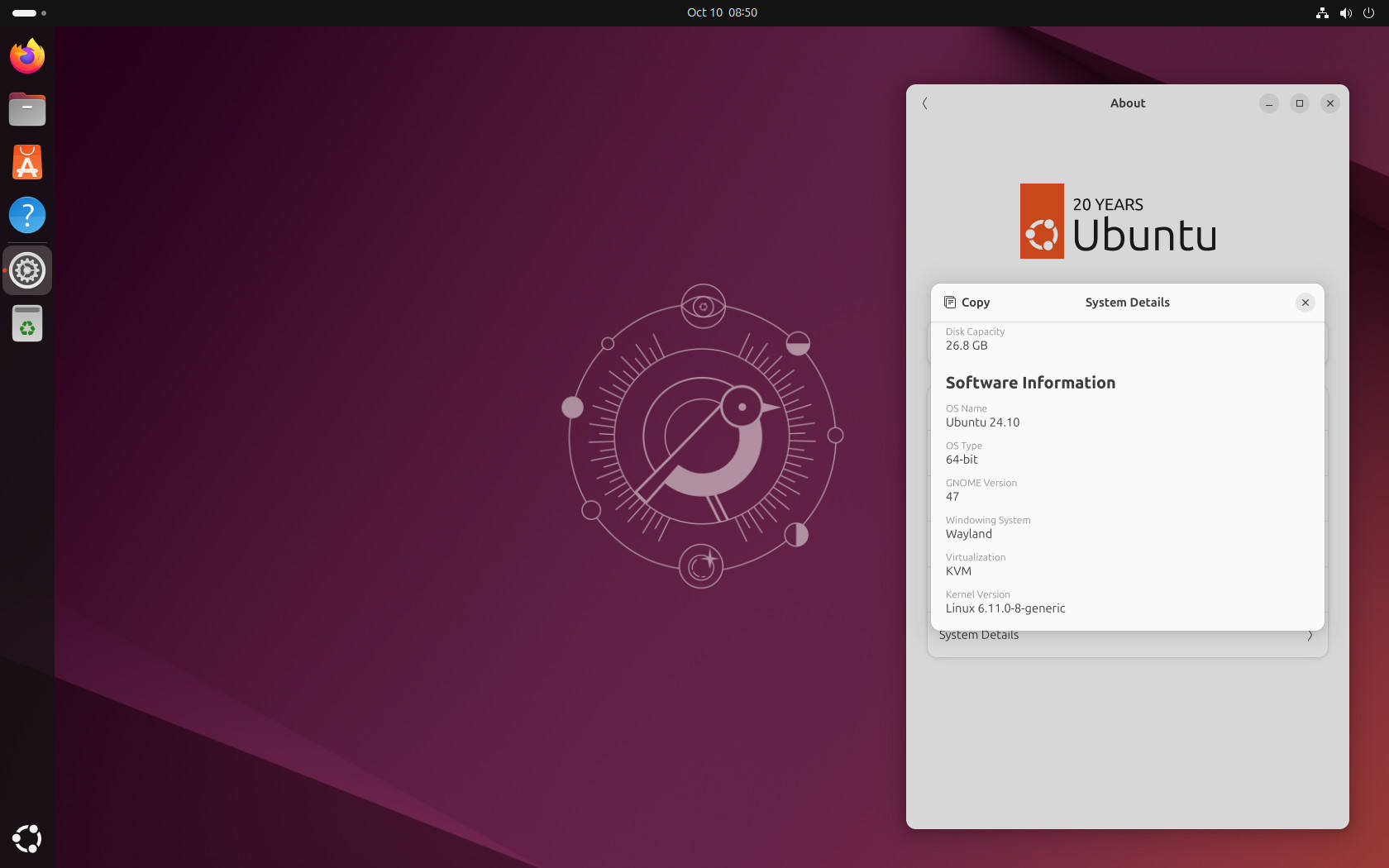 Ubuntu 24.10 GNOME 桌面