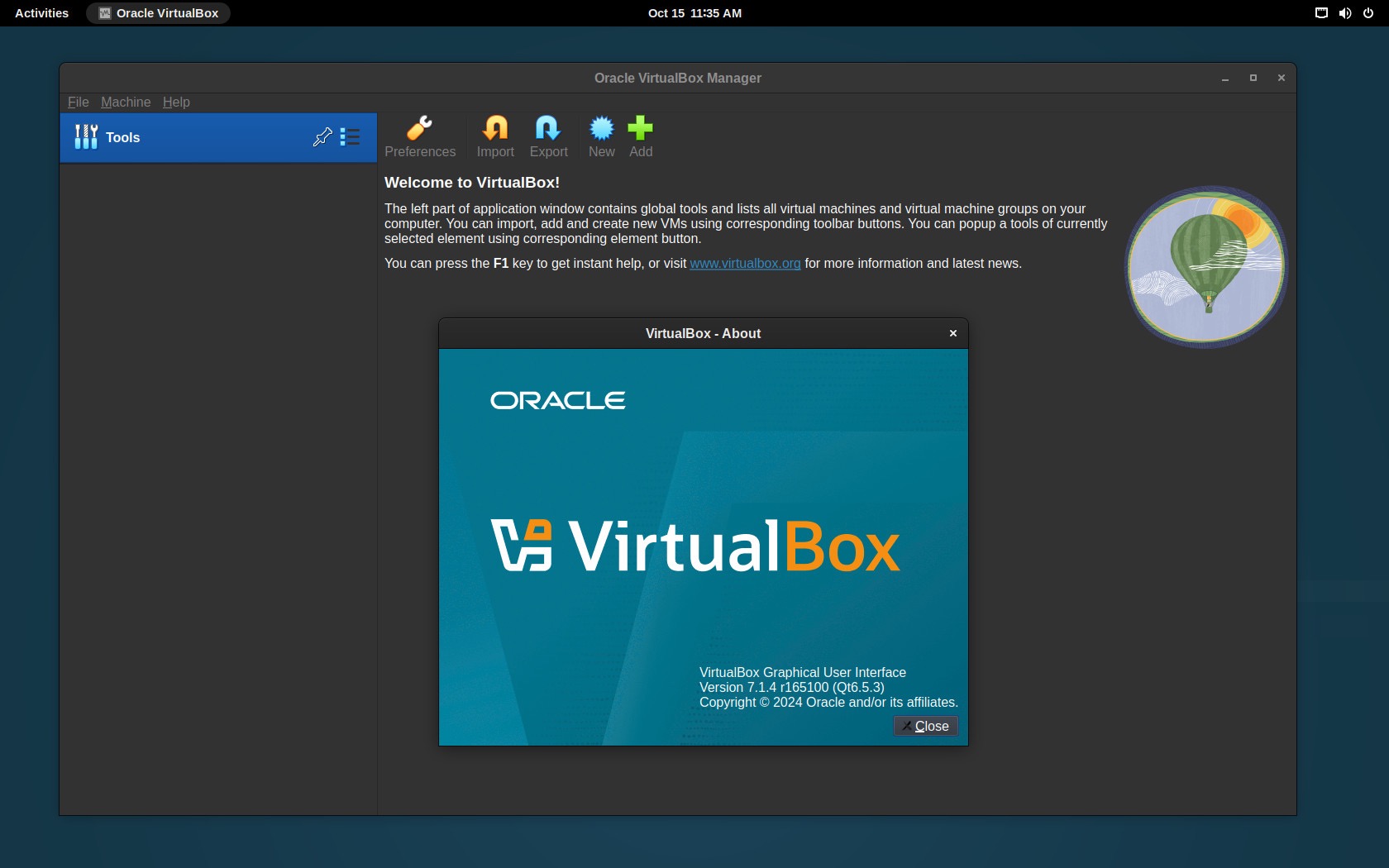 VirtualBox 7.1.4