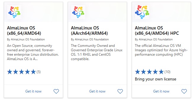 在 Azure 中获取 AlmaLinux