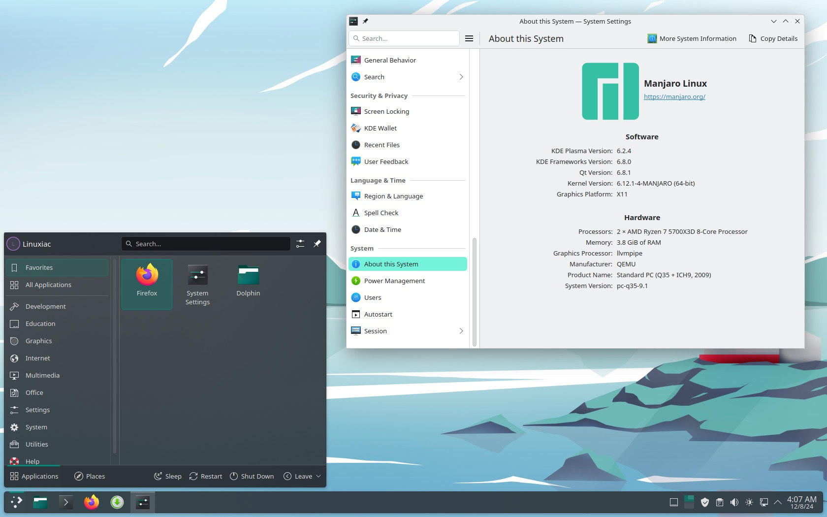 Manjaro 24.2 Plasma 版本