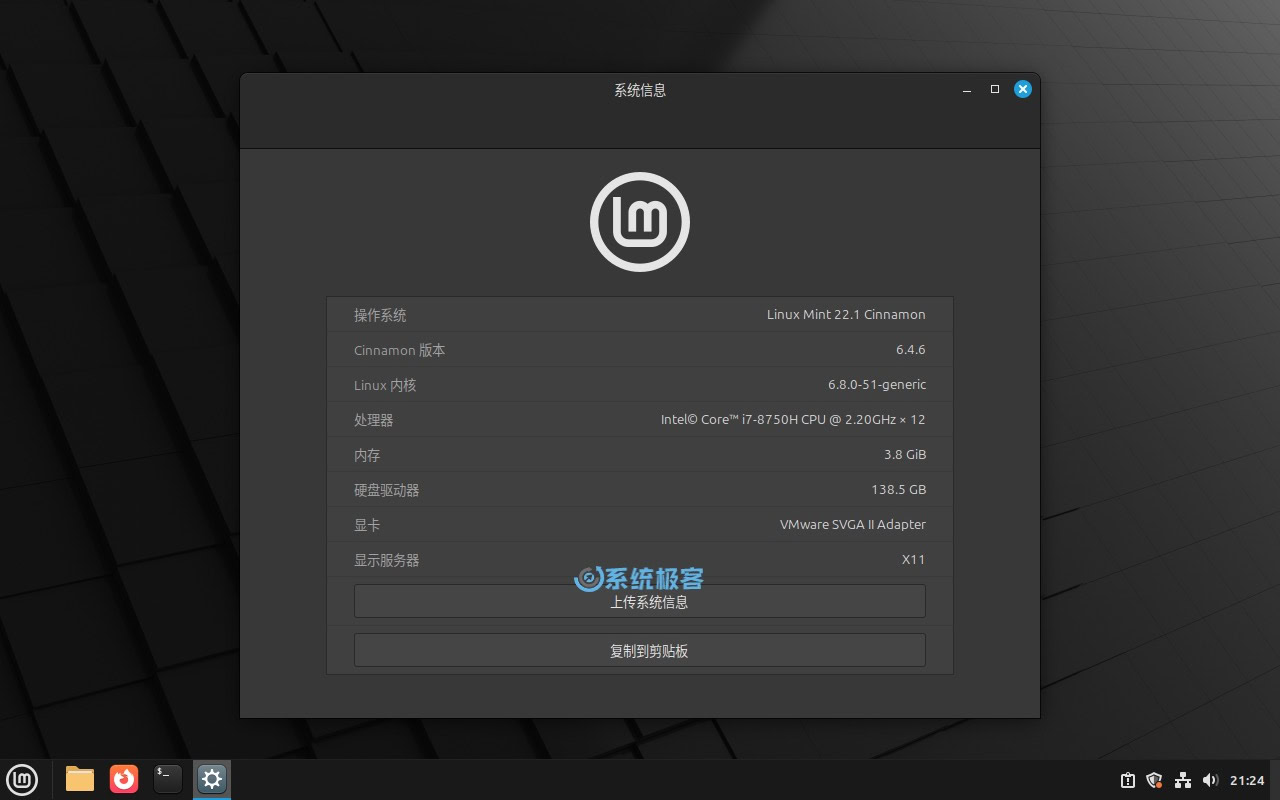 Linux Mint 22.1 系统信息