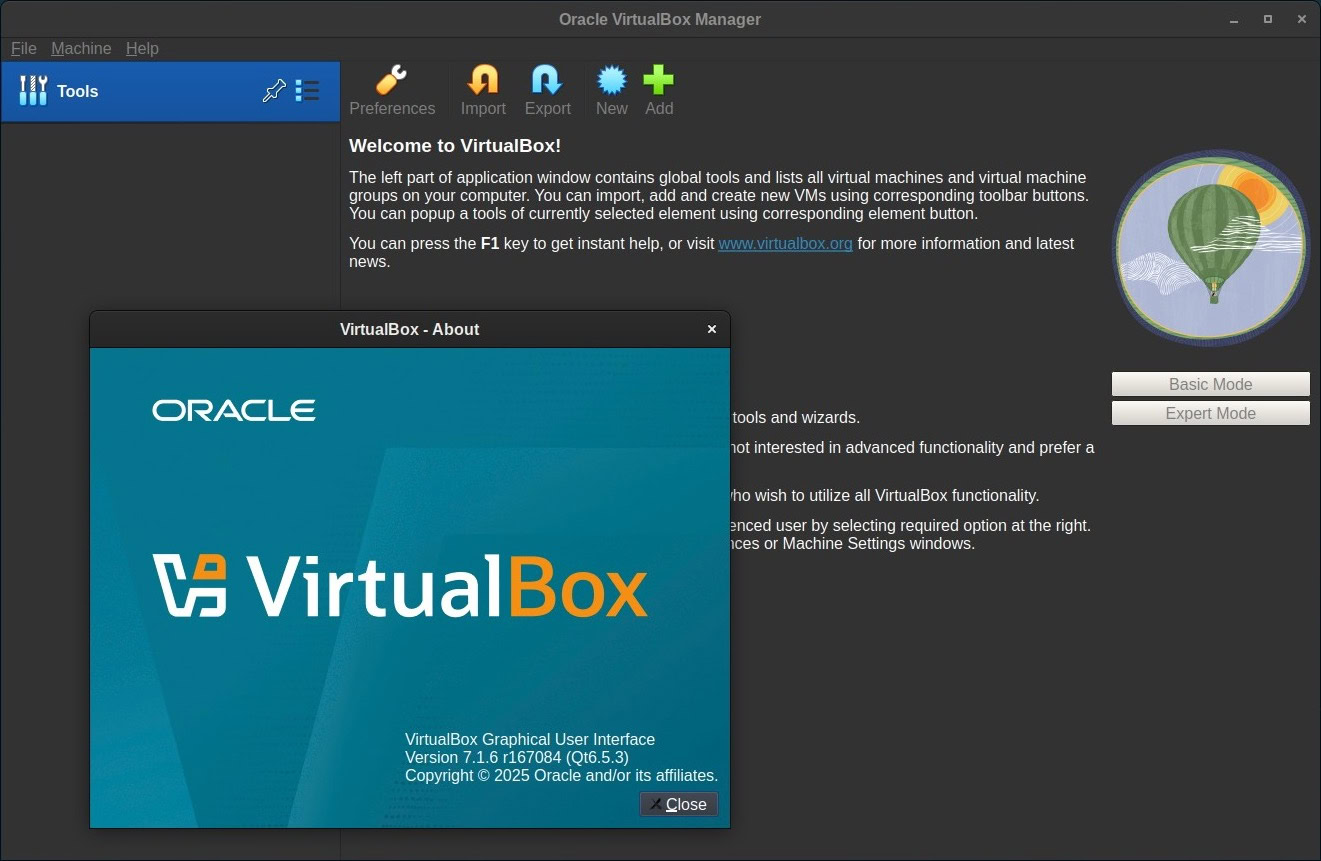 VirtualBox 7.1.6