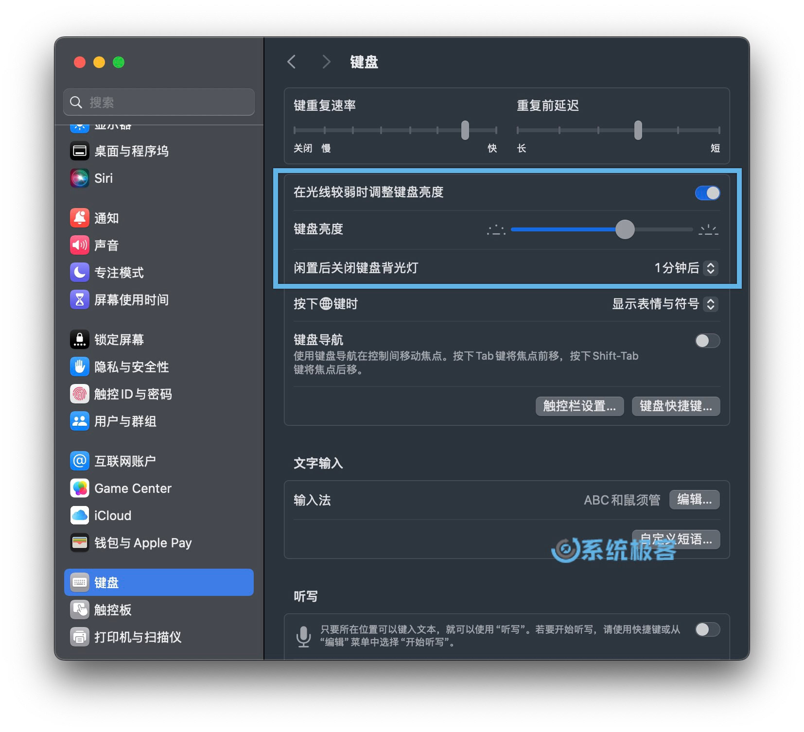 自定义 Mac 键盘背光