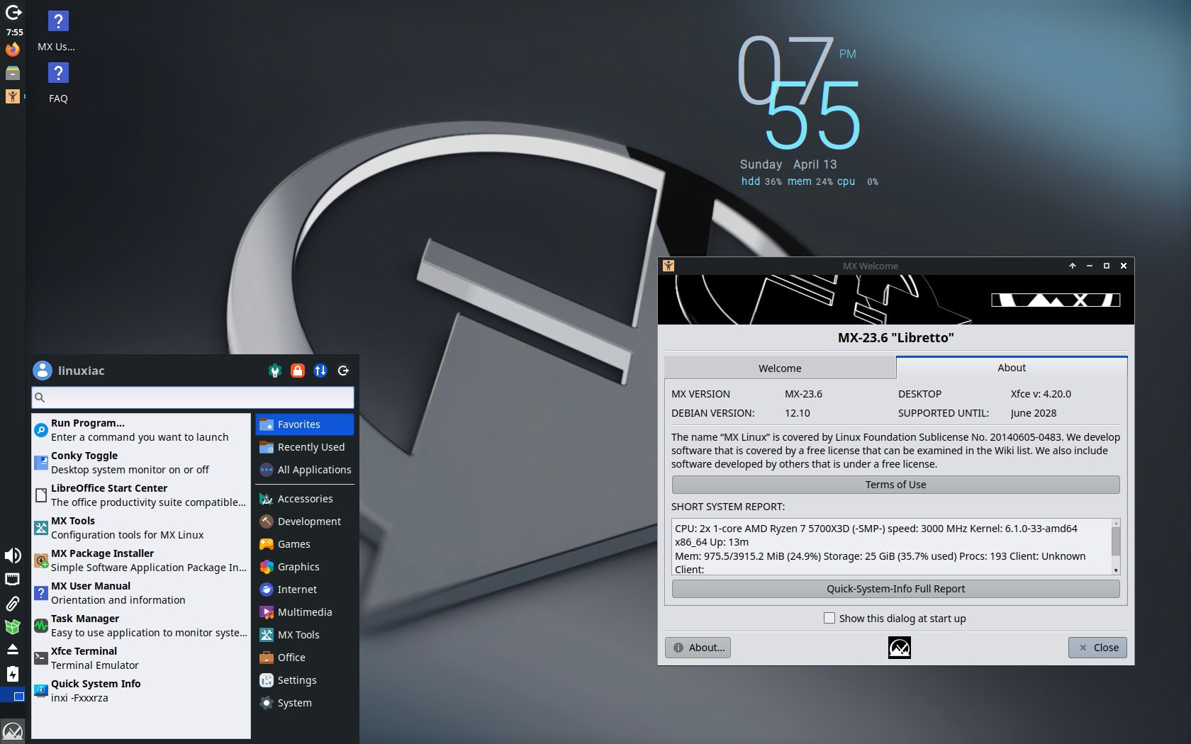 MX Linux 23.6 Libretto