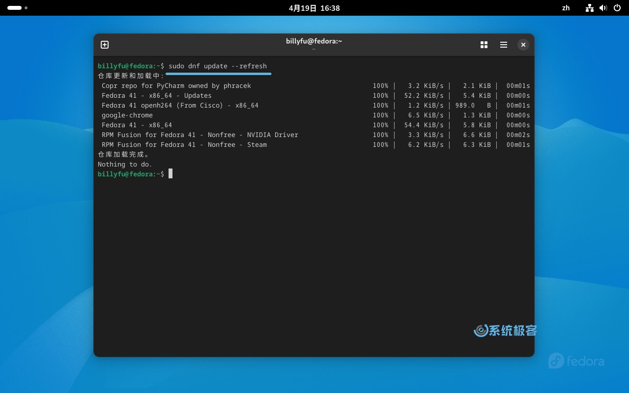 更新 Fedora 软件包