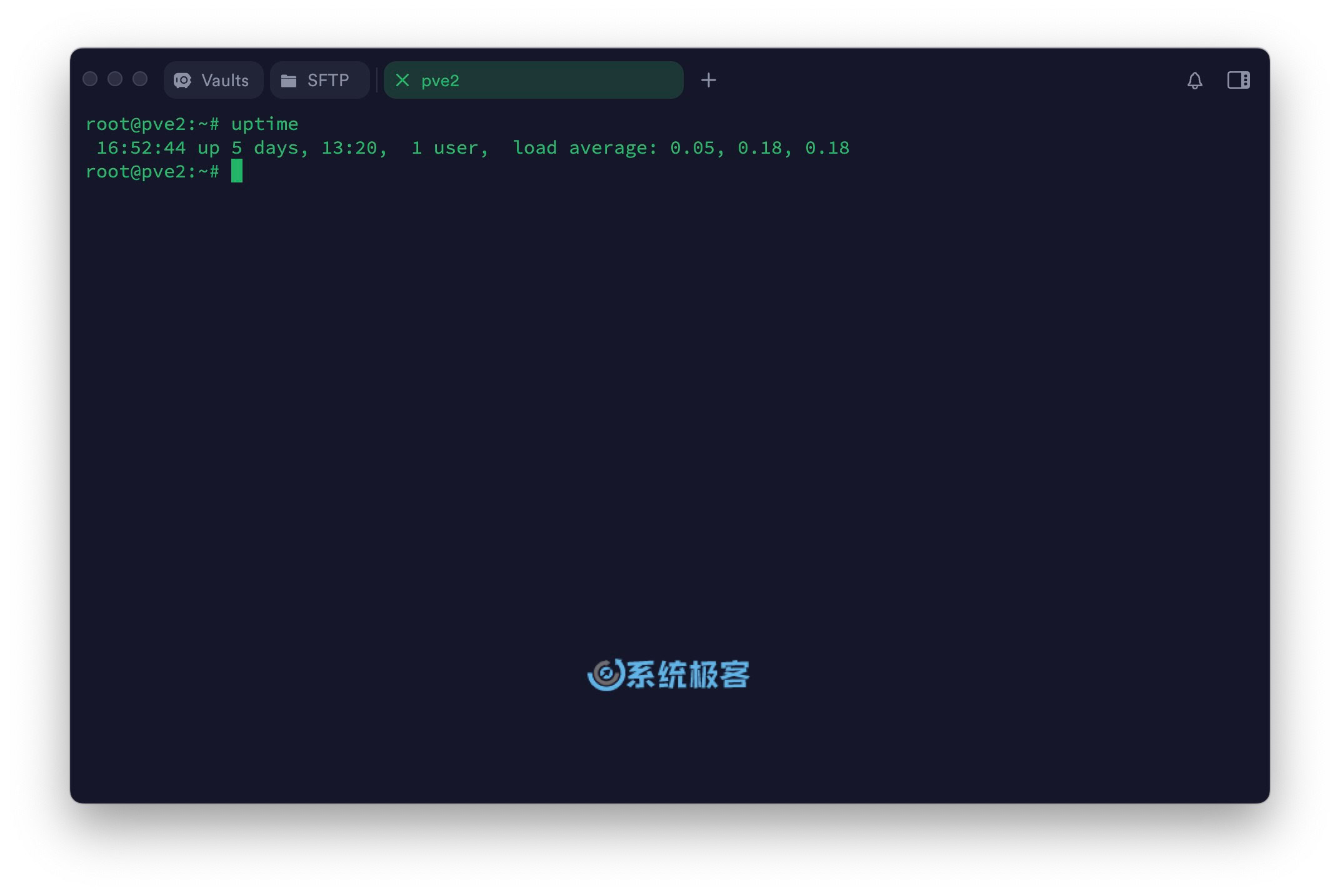 使用 uptime 命令查看 CPU 负载
