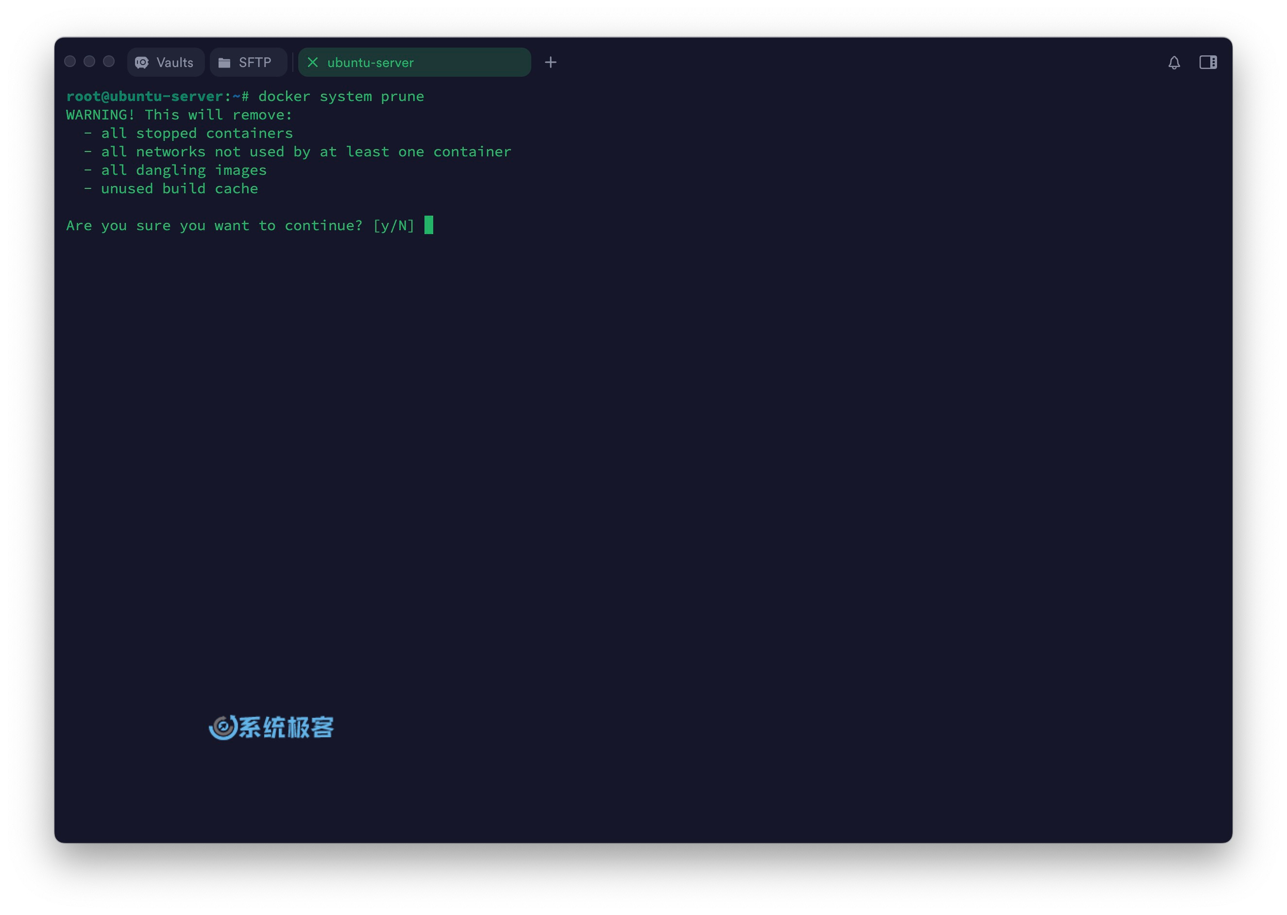 一键清理 Docker 未使用资源
