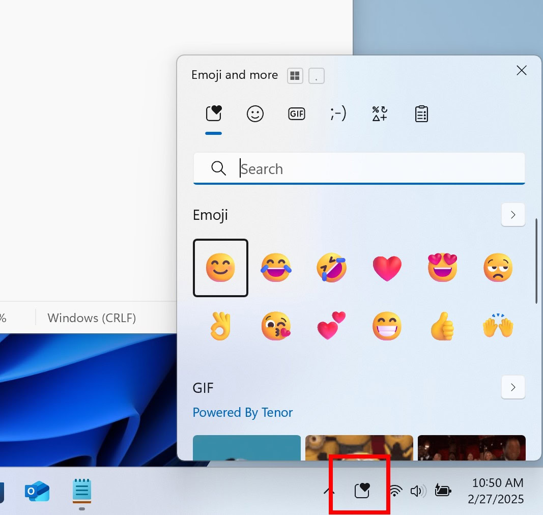 Build 27858 表情及更多面板系统托盘图标