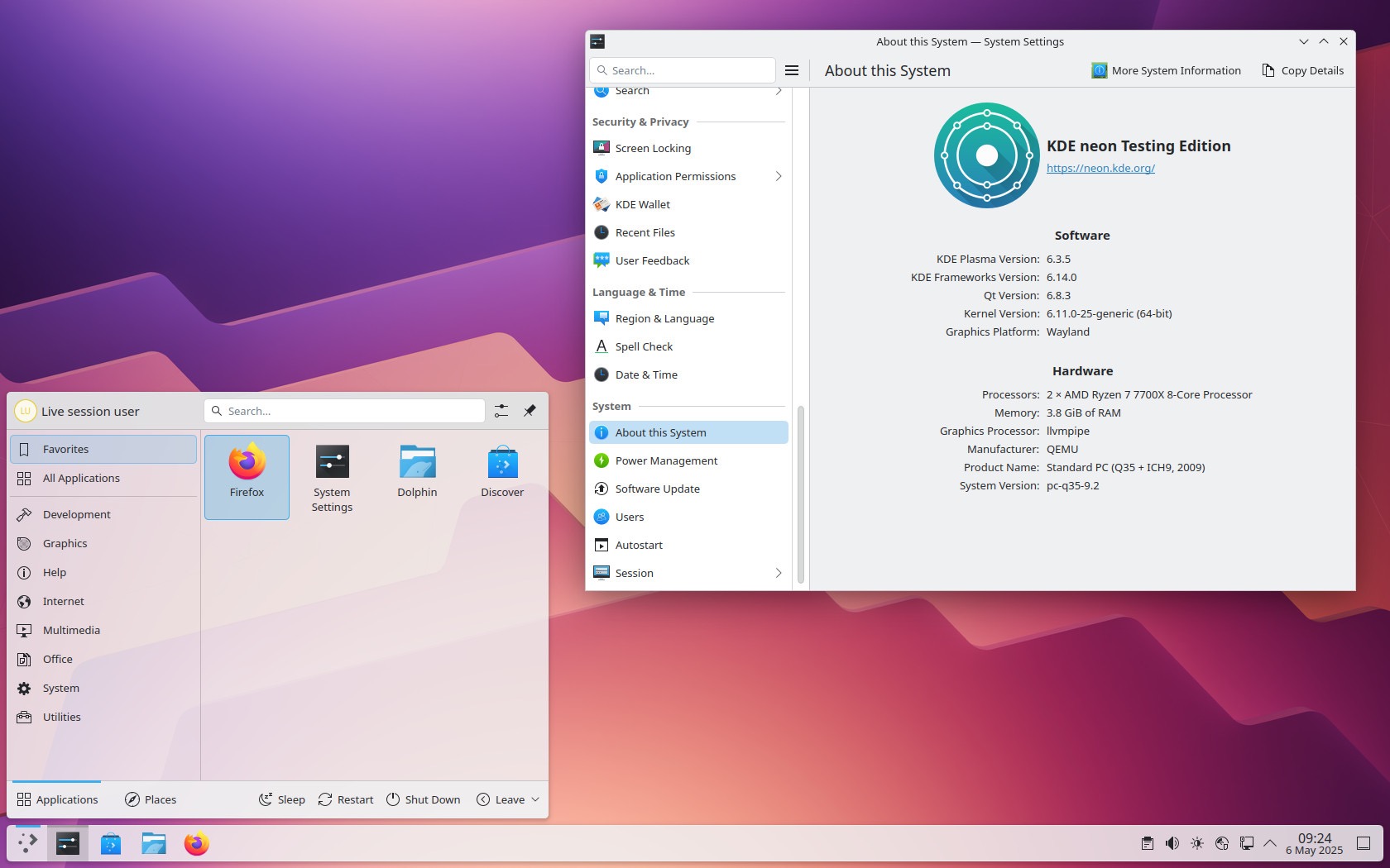 KDE Plasma 6.3.5