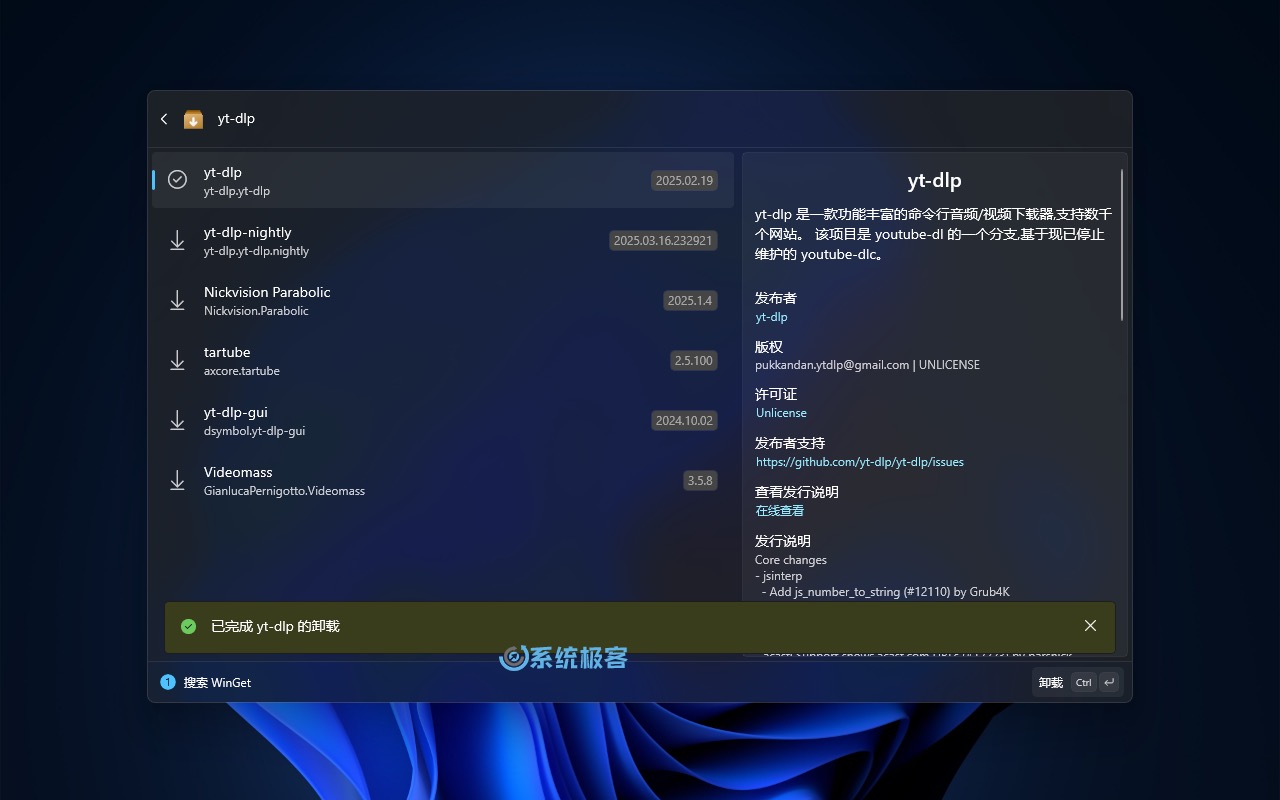 借助 winget 安装或卸载应用