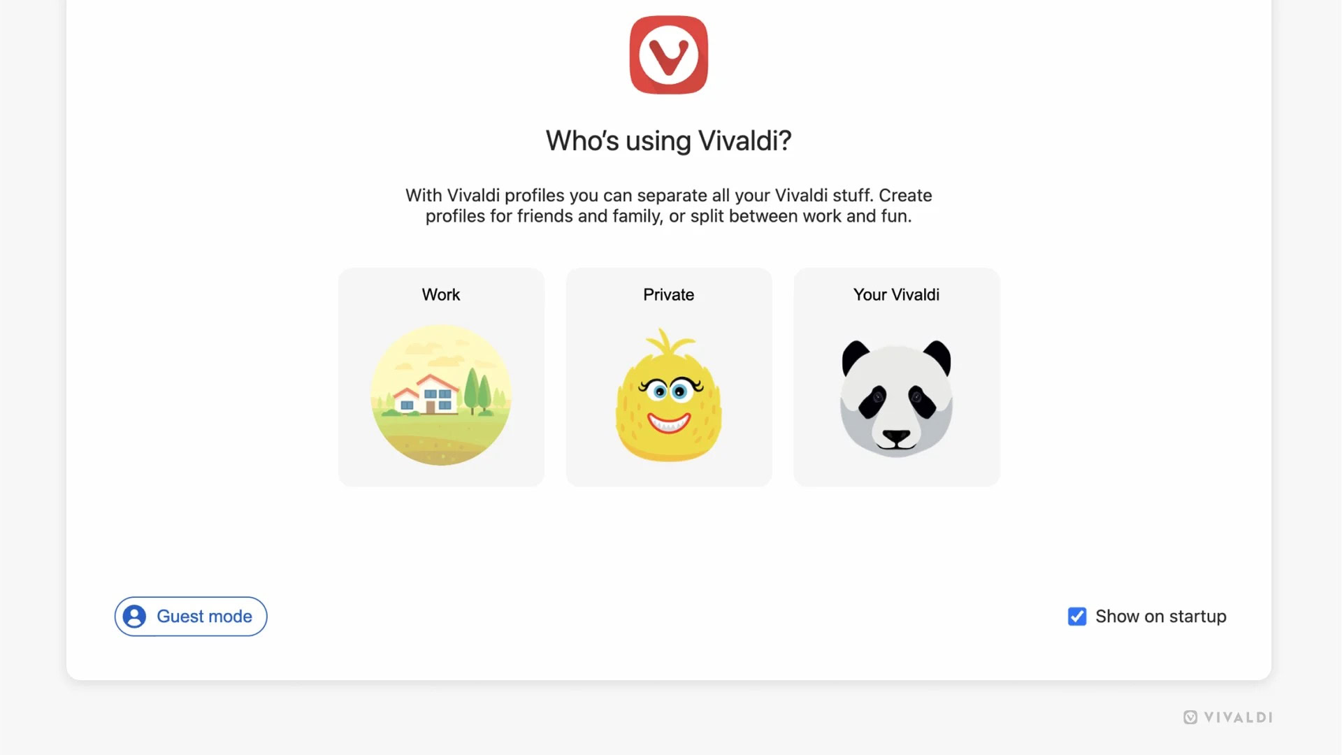 Vivaldi 7.4 多配置文件切换