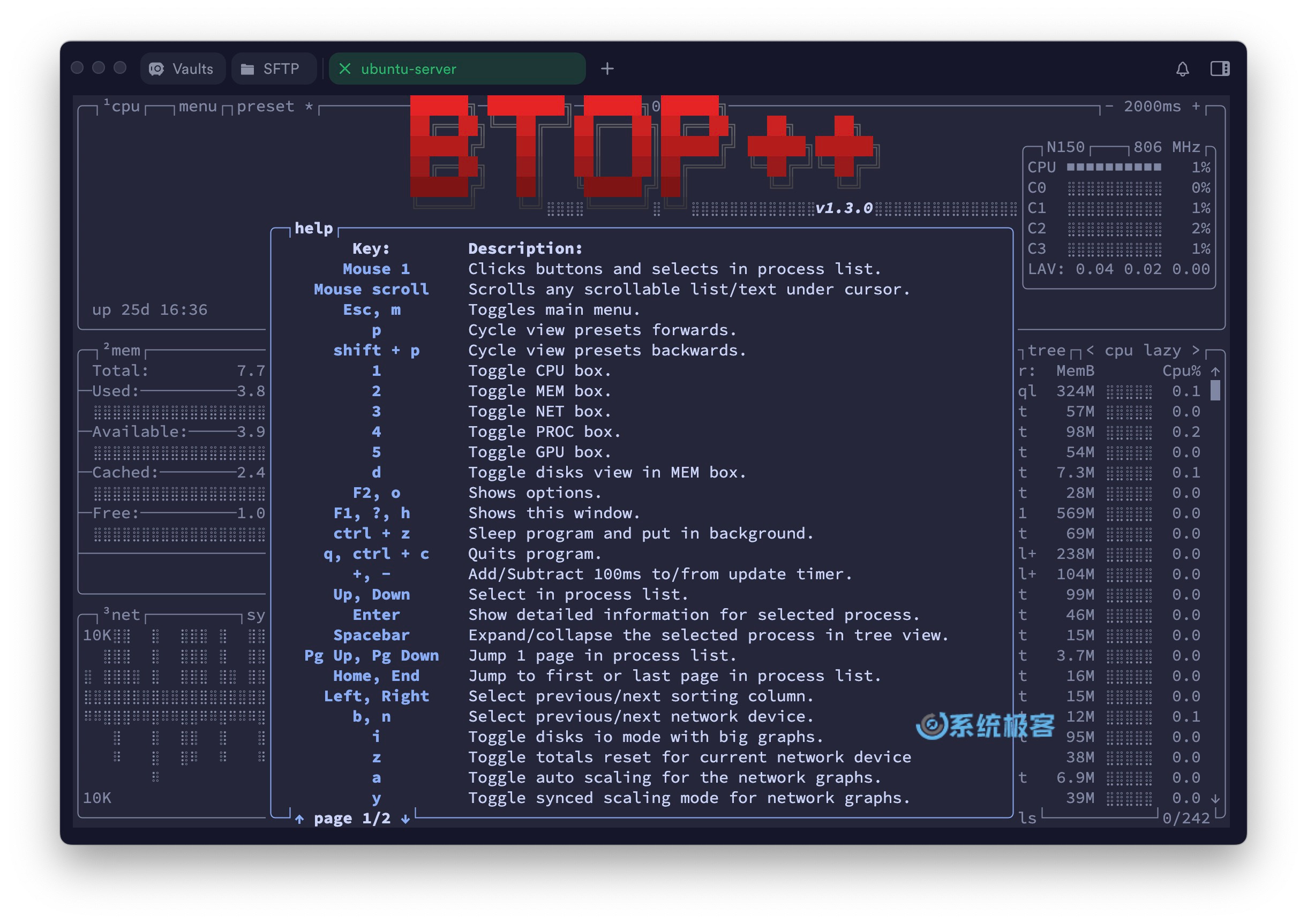 获取 Btop 帮助