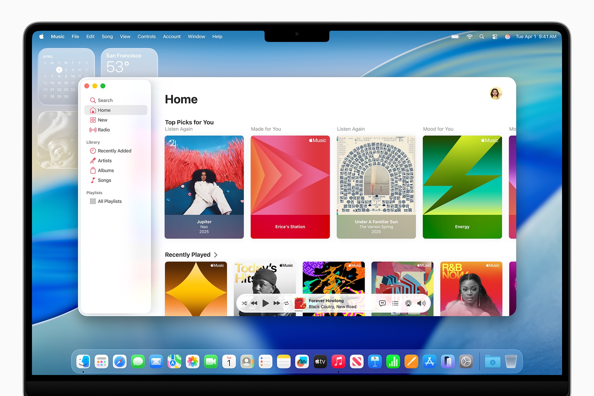 macOS 26 Tahoe 采用全新「液态玻璃」外观设计