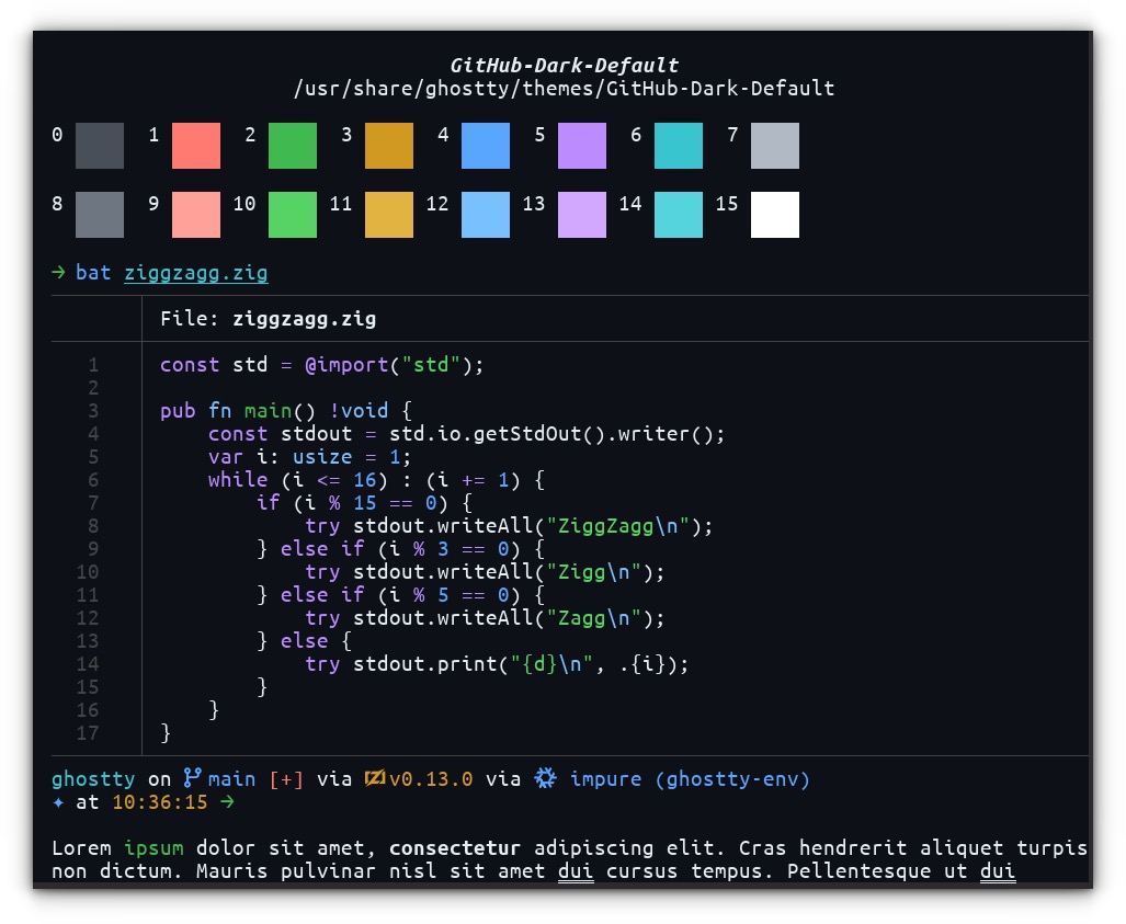 GitHub Dark Default