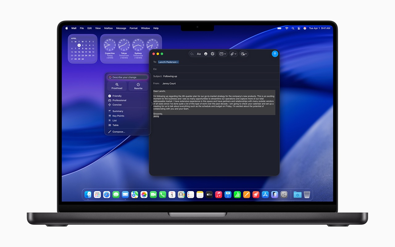 更高的统一内存和更快的神经引擎为 Apple Intelligence 提供强力支持