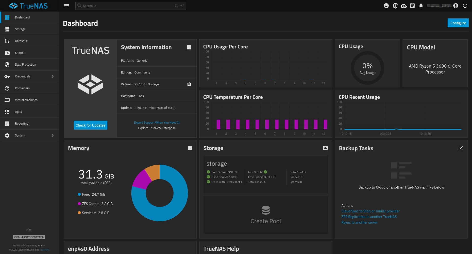 TrueNAS 25.10 Goldeye