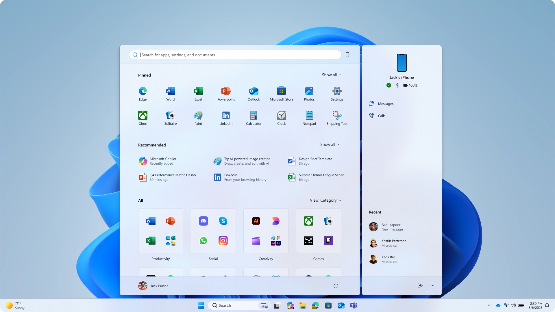 全新升级的 Windows 11「开始」菜单