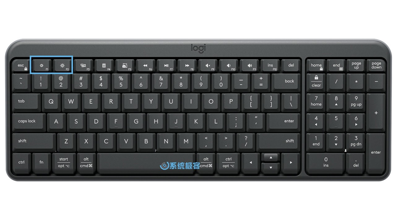 使用亮度调节快捷键