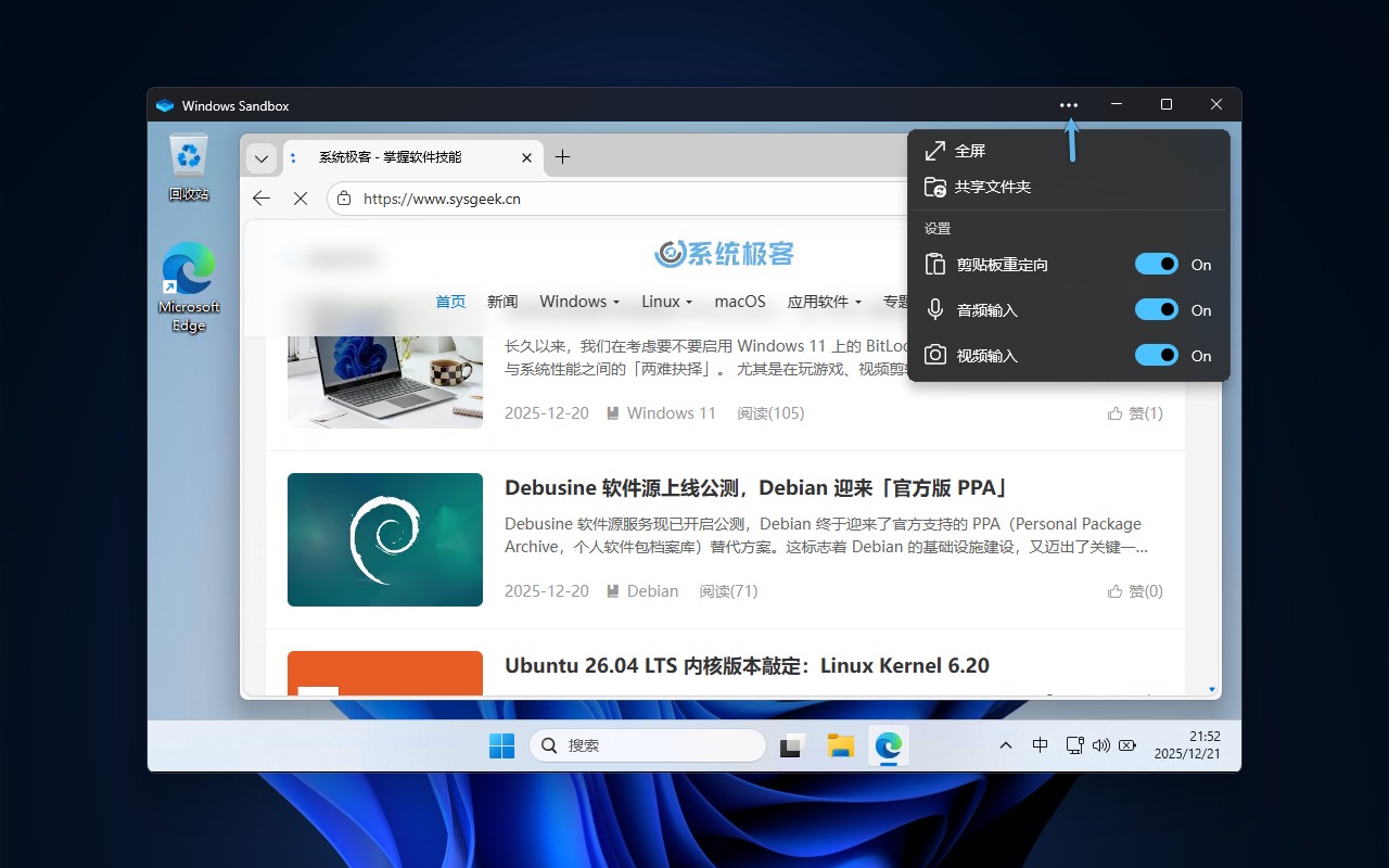启动和管理 Windows Sandbox 标准实例