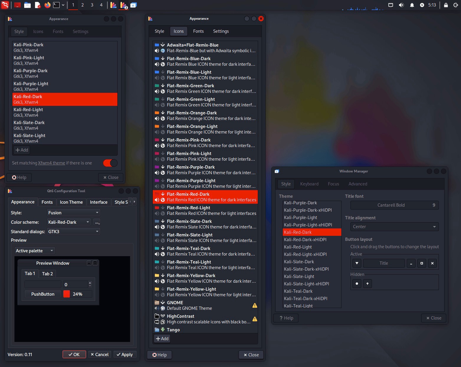 Kali Xfce 主题设置