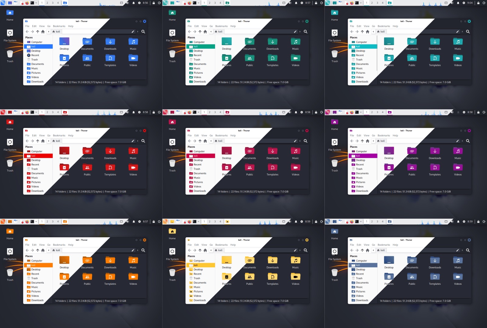 Kali Xfce 色彩主题