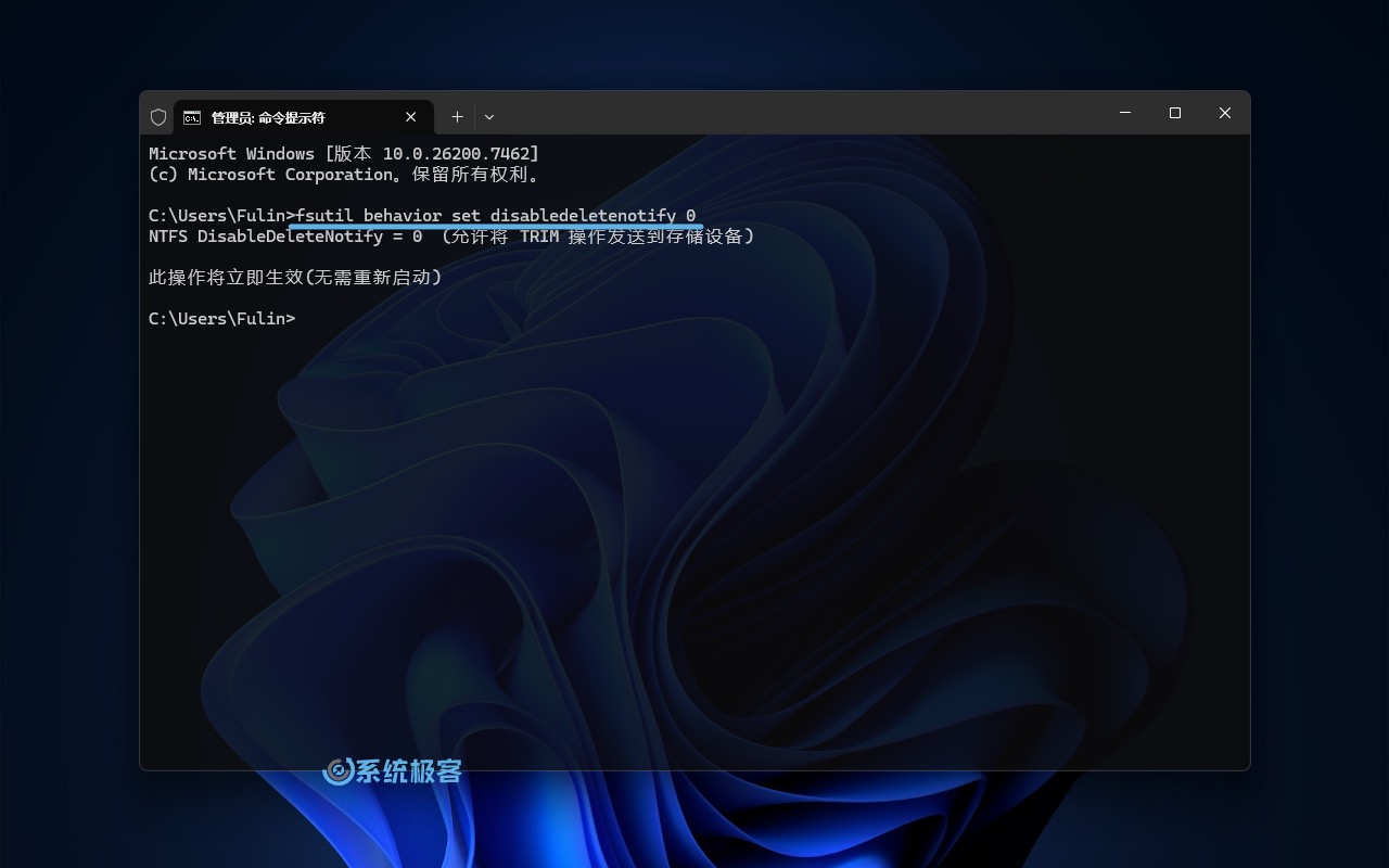 在 Windows 11 中检查 TRIM 操作机制