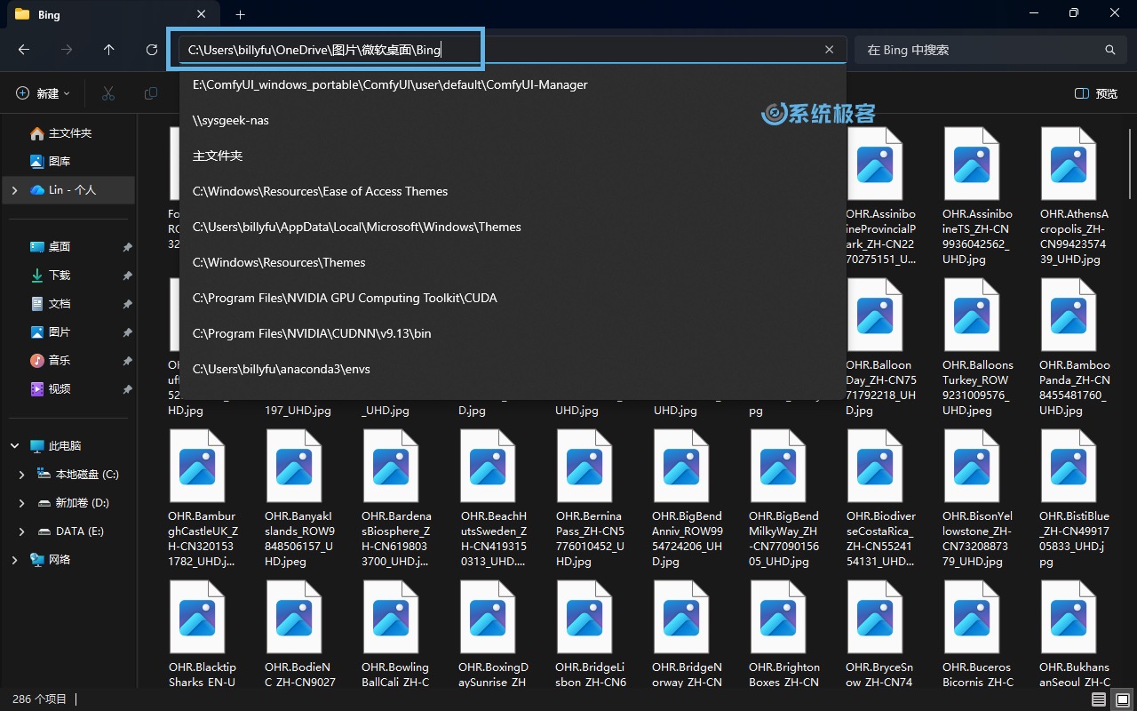 在地址栏中查看完整文件夹路径
