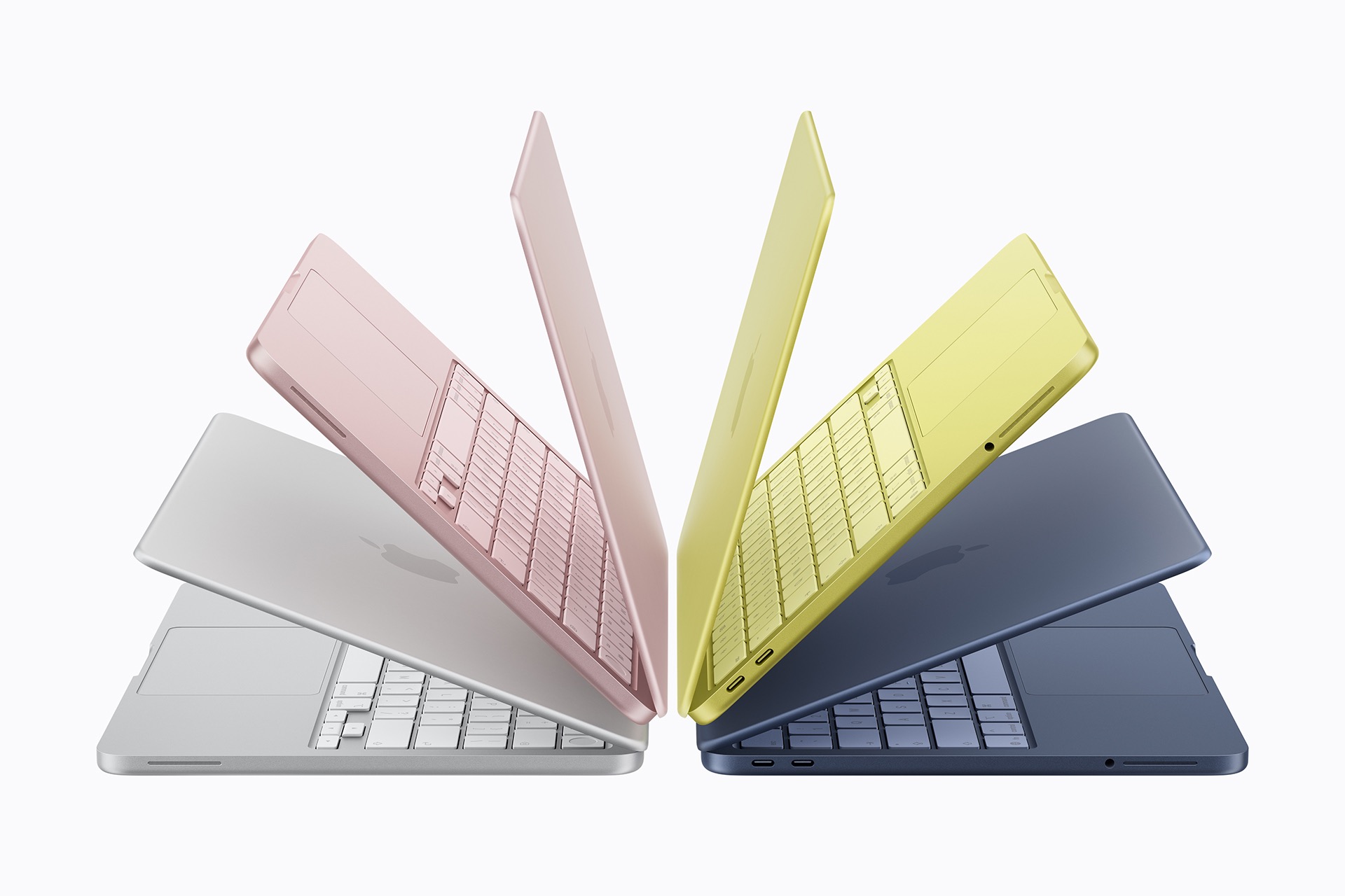MacBook Neo 有 4 种颜色可选：银色、桃粉色、柑橘黄和靛蓝色