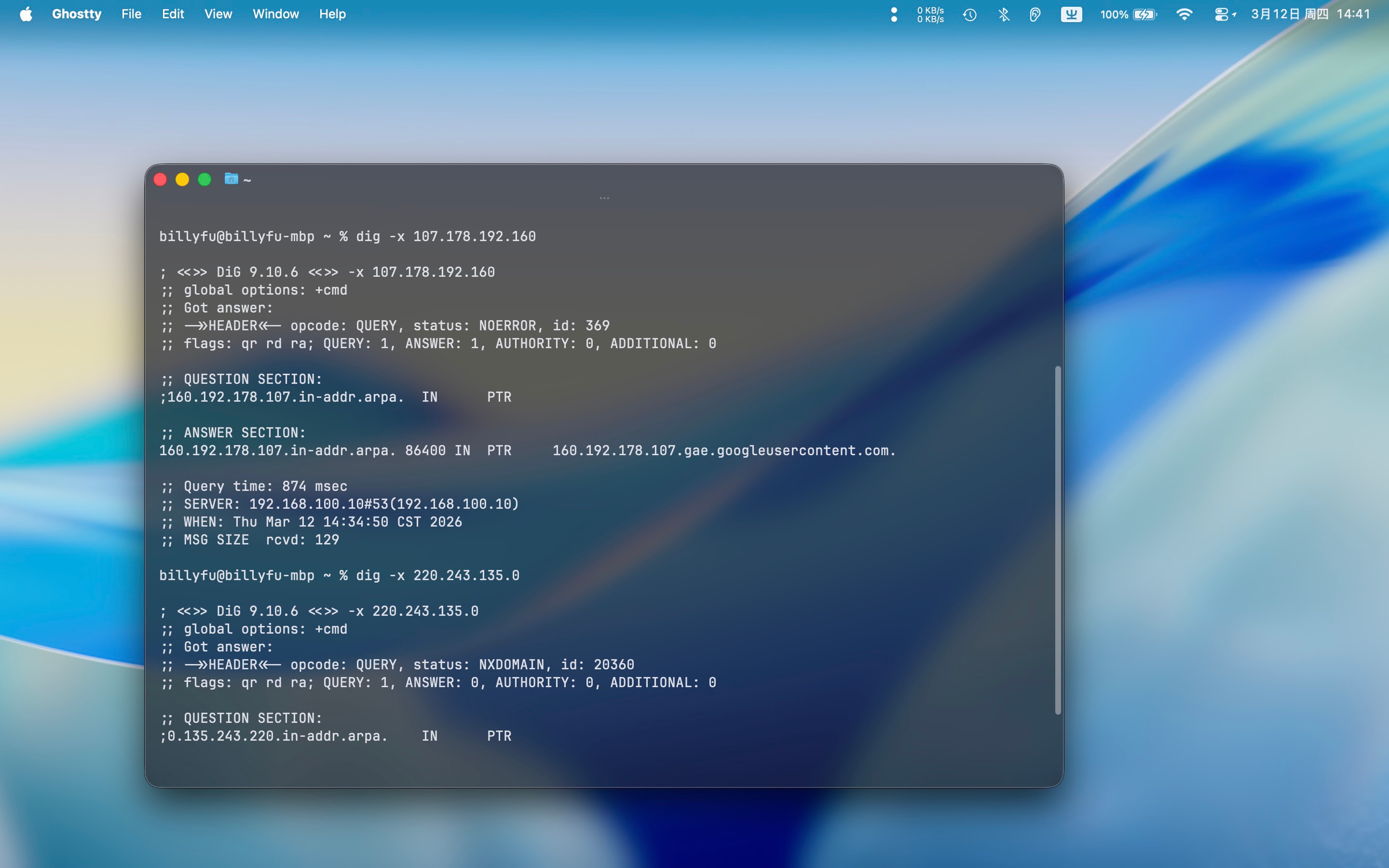 Ghostty 原生滚动条